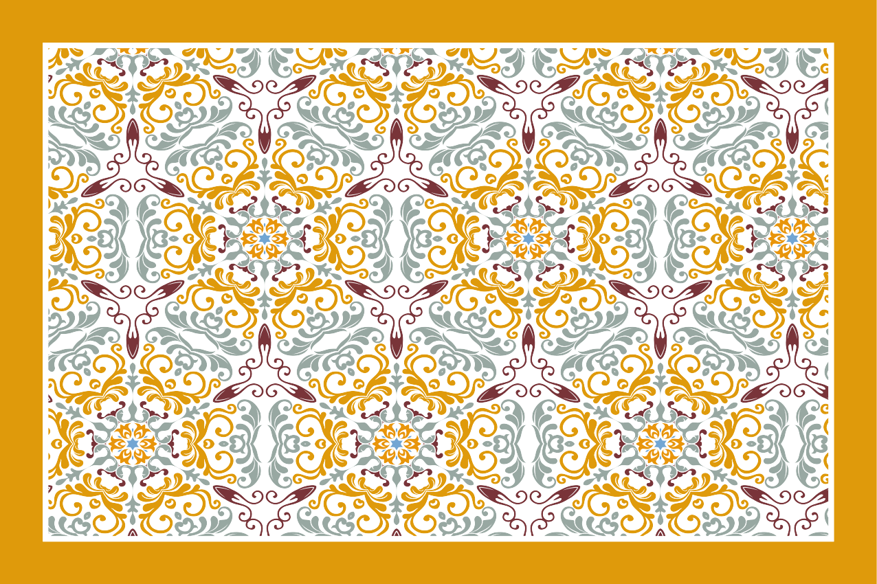 Individual mesa original patrón ornamental elegante - TenVinilo