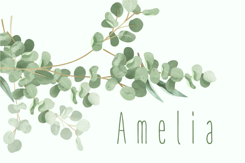 Mantel individual original Patrón de hojas "boho" - TenVinilo