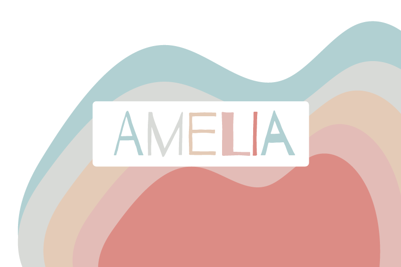 Mantel individual infantil Ondas de arco iris "boho" - TenVinilo