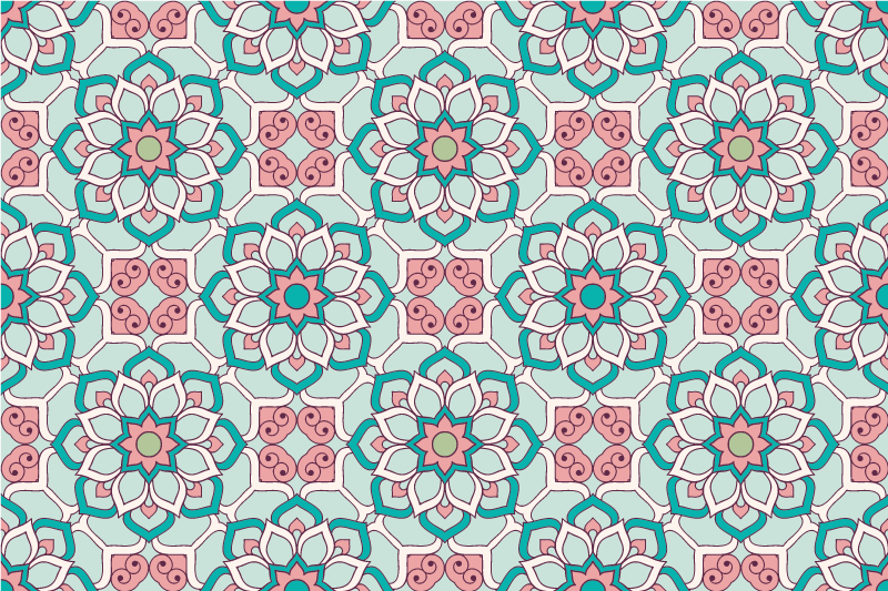 Individual mesa original estilo de ilustración floral - TenVinilo