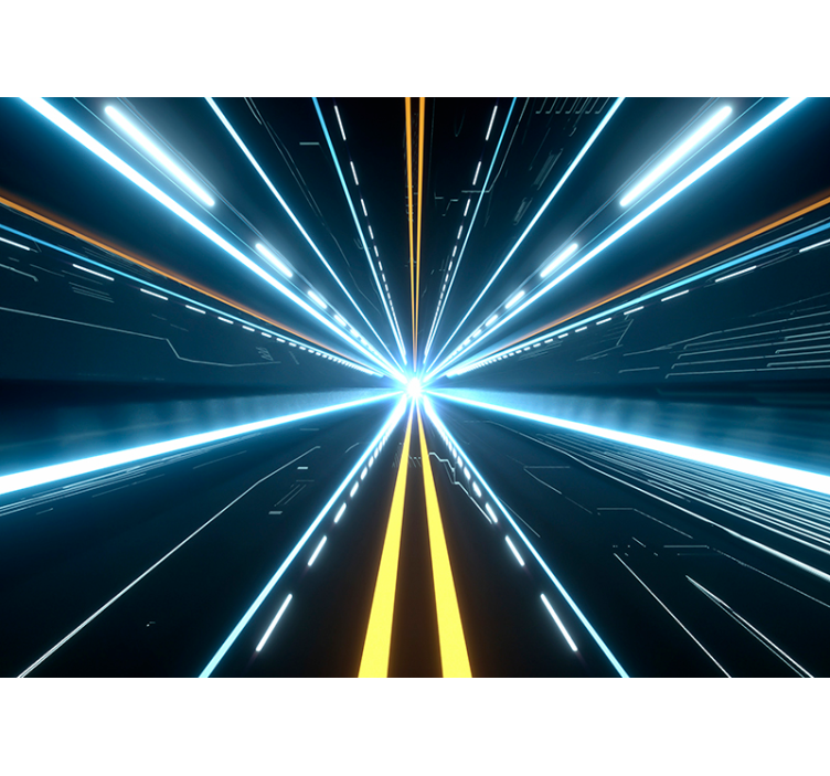 Papel pintado abstracto 3D túnel infinito - TenVinilo