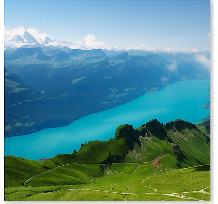 Mural de montañas pico alpino nevado - TenVinilo