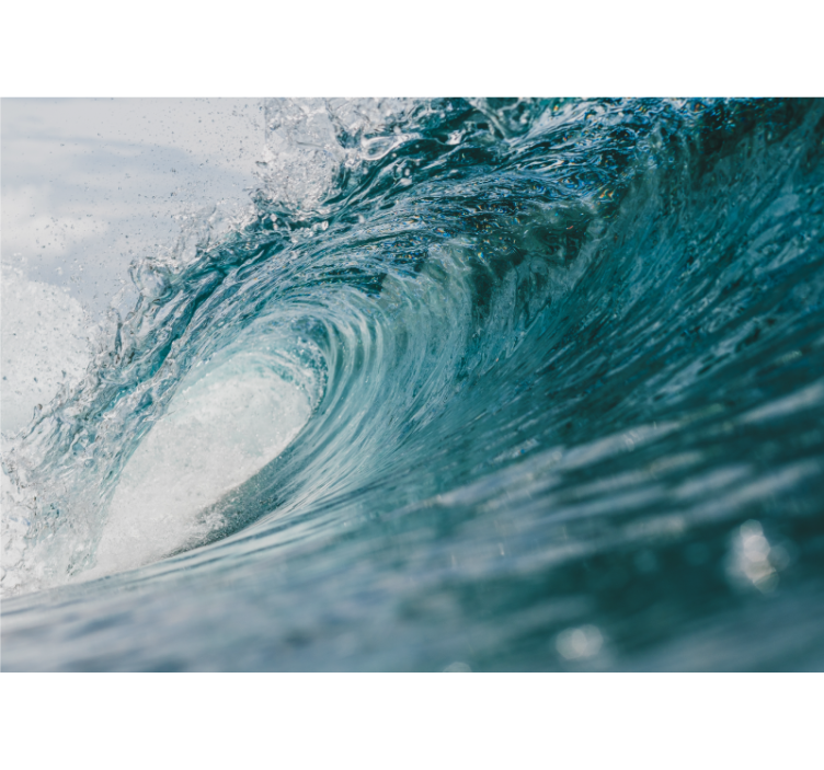 Mural de mar ola oceánica dinámica - TenVinilo