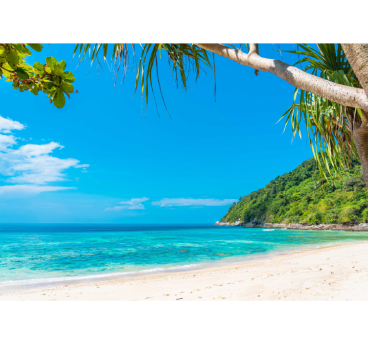 Mural de mar paisaje costero tropical - TenVinilo