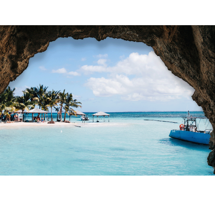 Mural de paisajes vista tropical de playa - TenVinilo