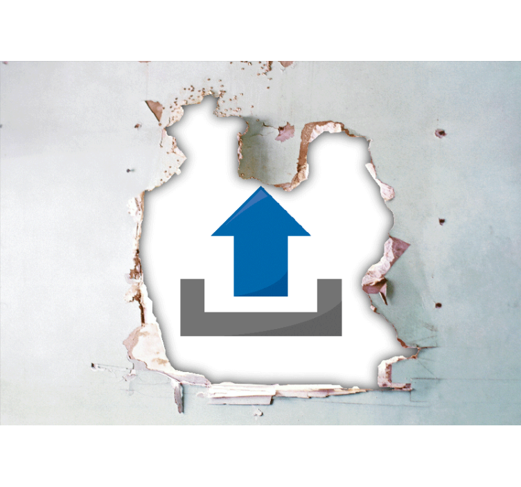 Fotomural piedra Pared rota efecto trampantojo con foto - TenVinilo