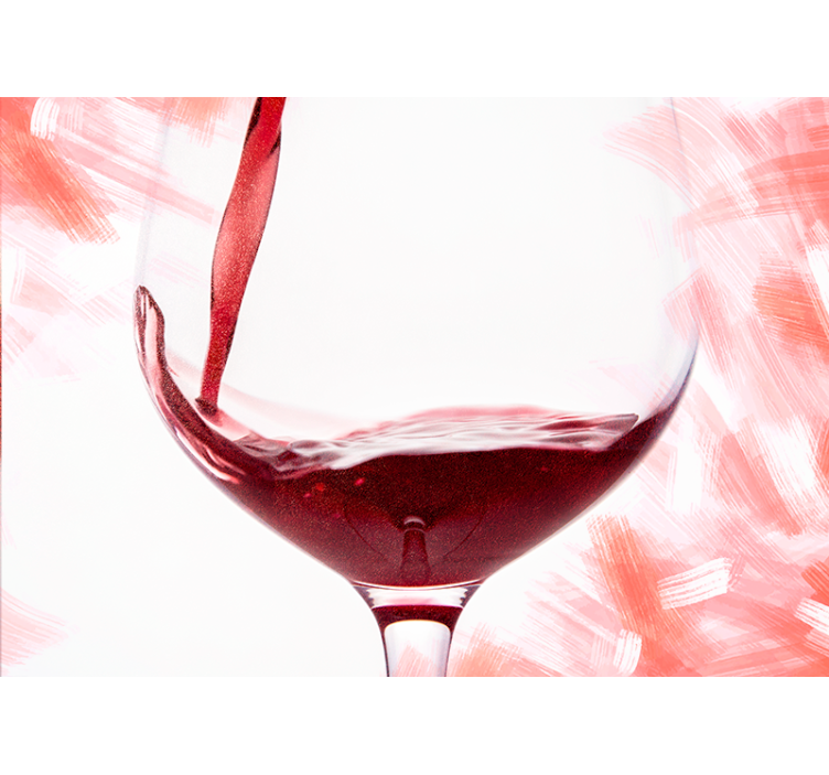 Mural de amor salpicadura de copa de vino - TenVinilo