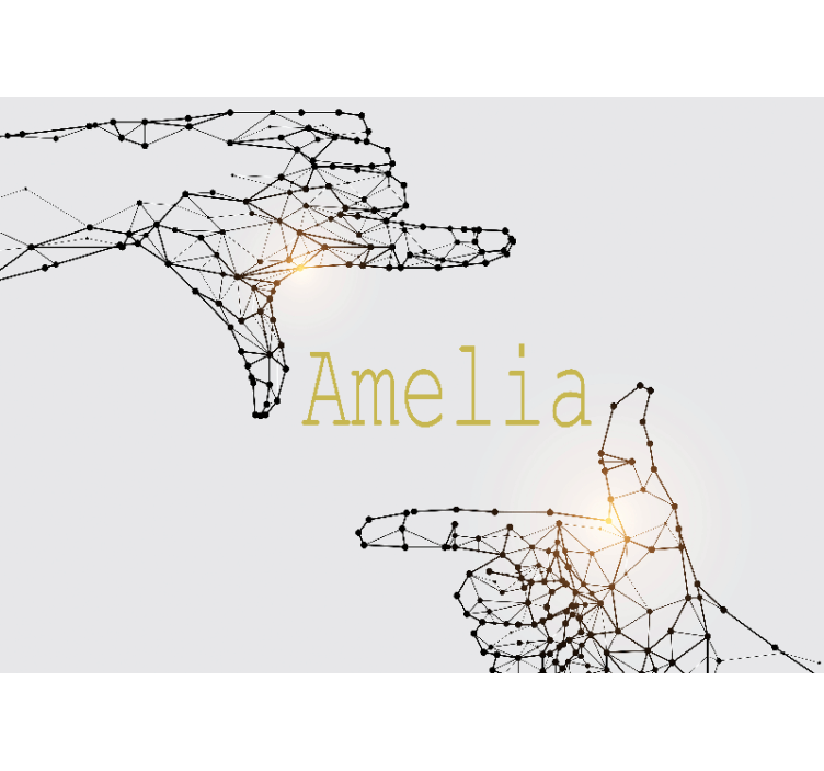 Fotomural juveniles Patrón geométrico y dedo - TenVinilo