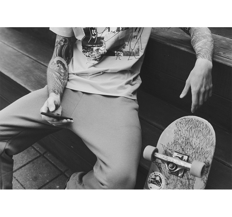 Mural de ciudades estilo urbano del skater - TenVinilo