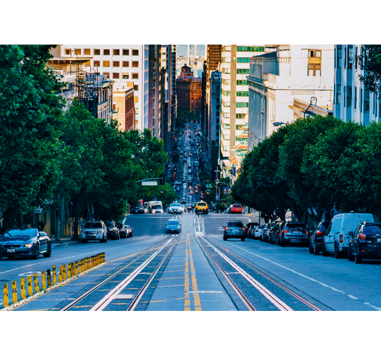 Mural ciudad vista urbana - TenVinilo
