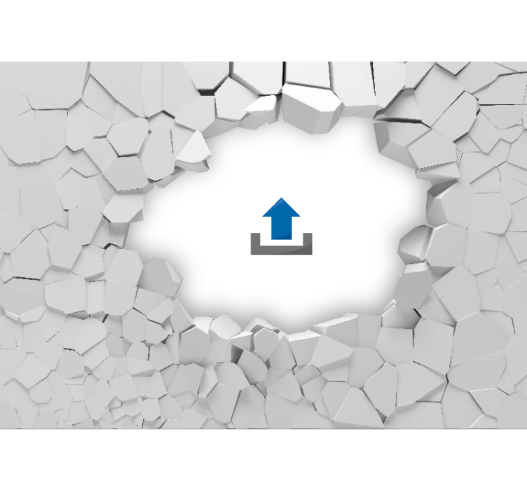 Fotomural personalizable Pared rota ladrillos 3d - TenVinilo