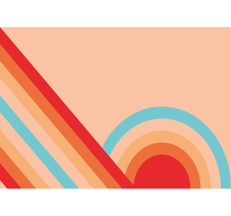 Mural de textura patrones geométricos retro - TenVinilo