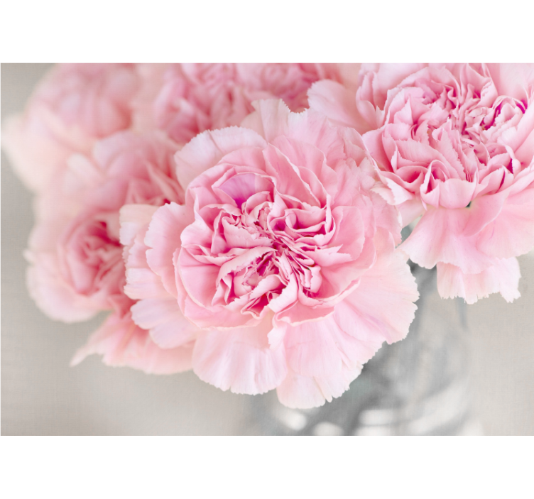 Mural de flores flores rosadas encantadoras - TenVinilo