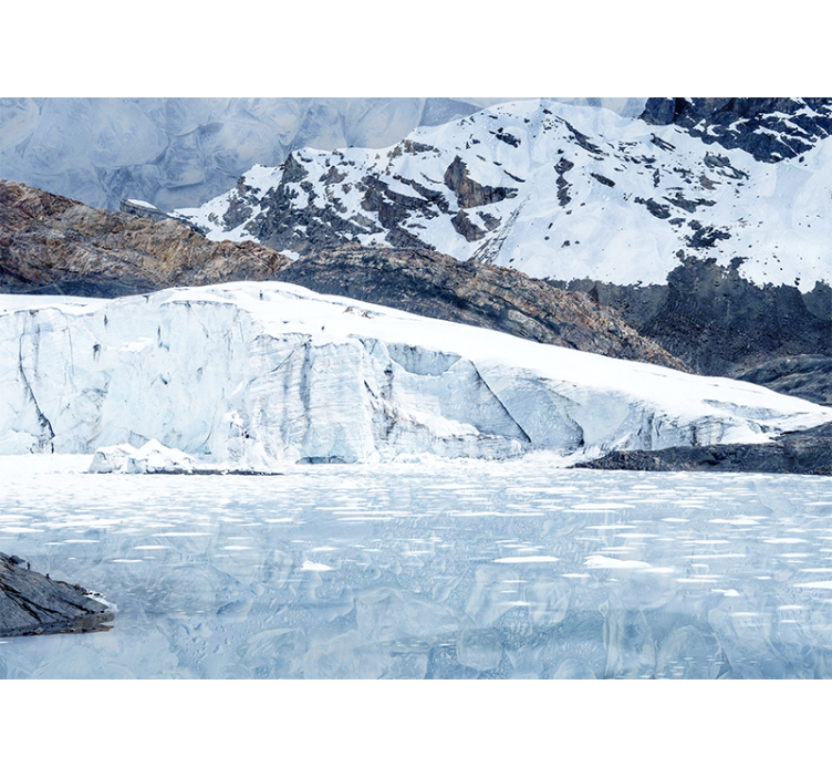Mural de montañas rango glaciar majestuoso - TenVinilo