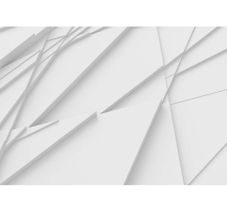 Mural abstracto de patrones geométricos superpuestos - TenVinilo