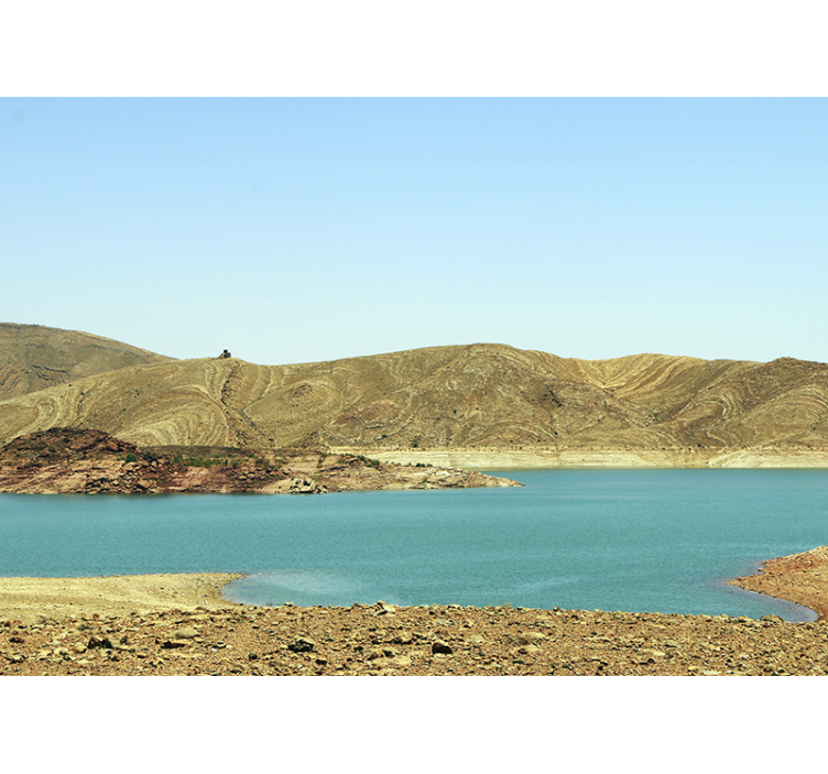 Mural de montañas lago de montaña sereno - TenVinilo