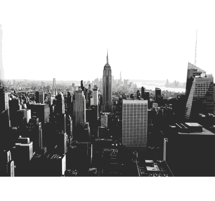 Mural new york skyline con empire state - TenVinilo