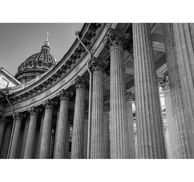 Mural para salón Foto de columnas de hormigón - TenVinilo