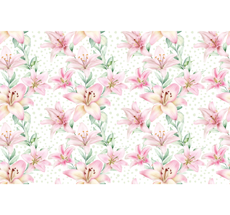 Mural amapolas lirio delicado floral - TenVinilo