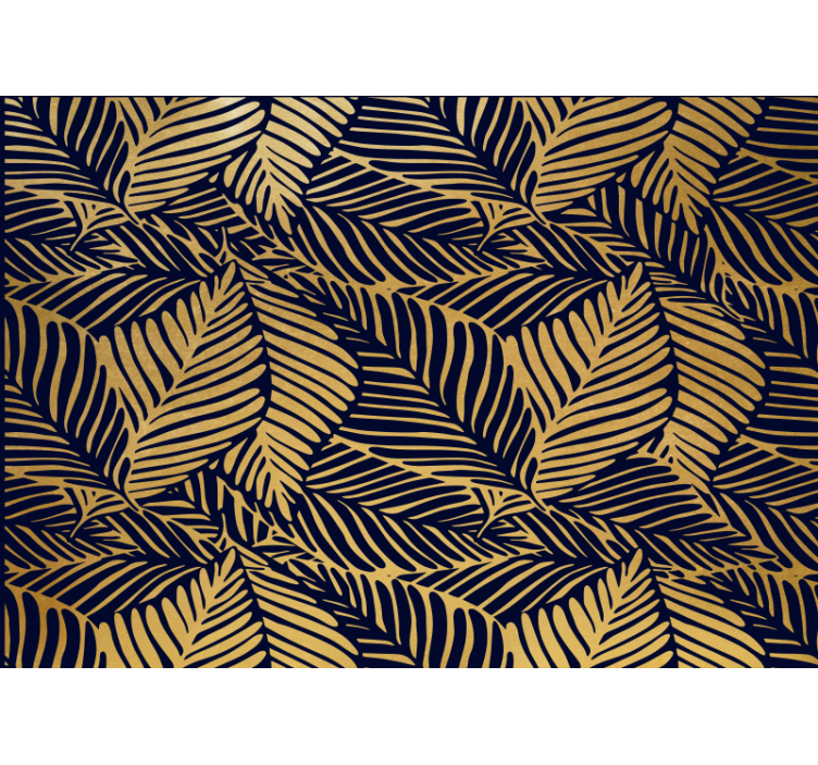 Mural de naturaleza patrones de hojas detallados - TenVinilo