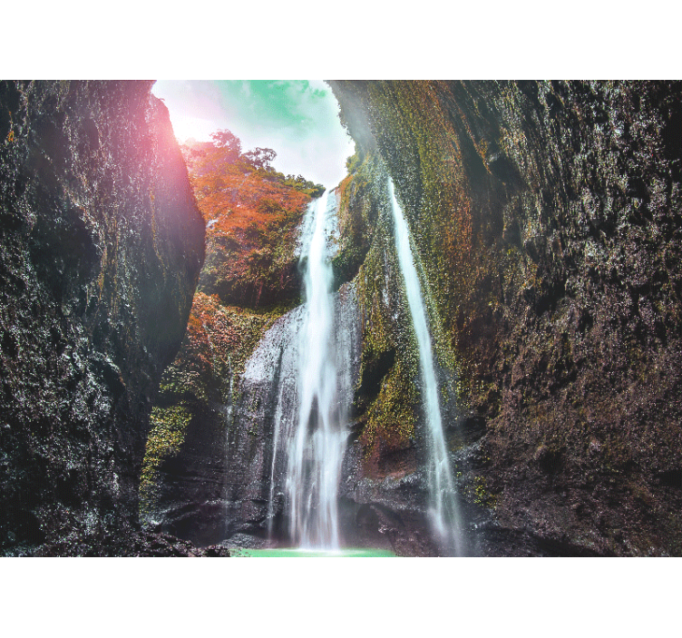 Mural de cascada paisaje de cascada majestuoso - TenVinilo
