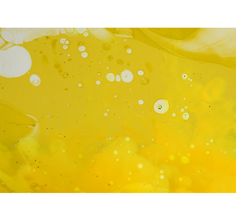 Mural abstracto patrones amarillos enredados - TenVinilo