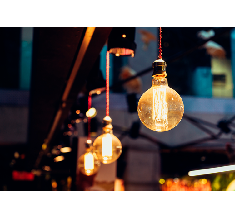 Mural de texturas lámpara vintage - TenVinilo