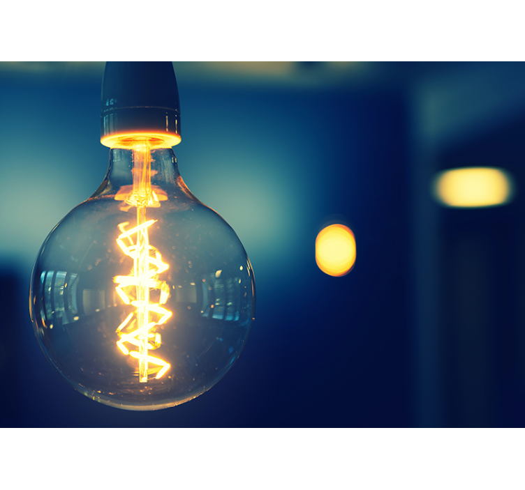 Mural de frases lámpara de luz elegante - TenVinilo