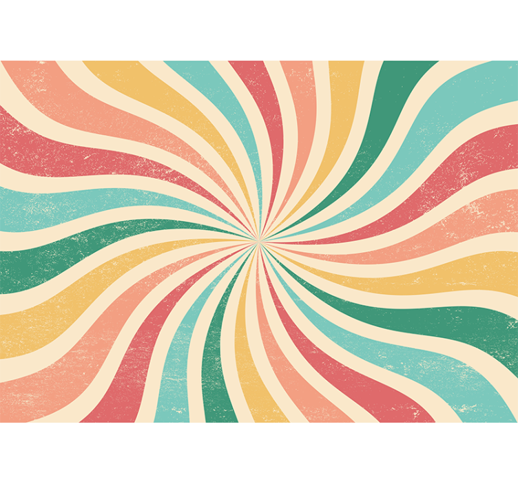 Fotomural 3d olas de color en espiral - TenVinilo