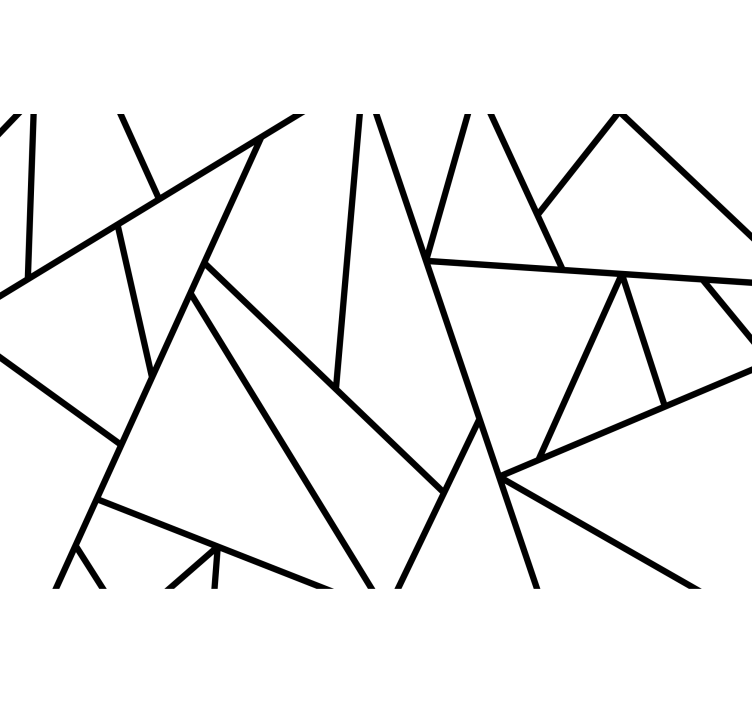 Mural para salón Lineas geometricas negras - TenVinilo