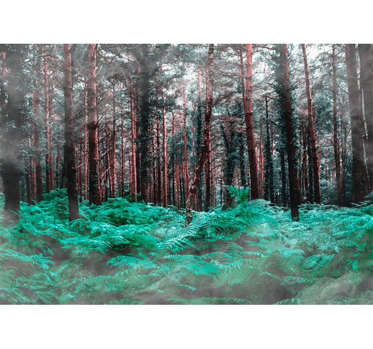 Mural de naturaleza selva verde frondosa - TenVinilo