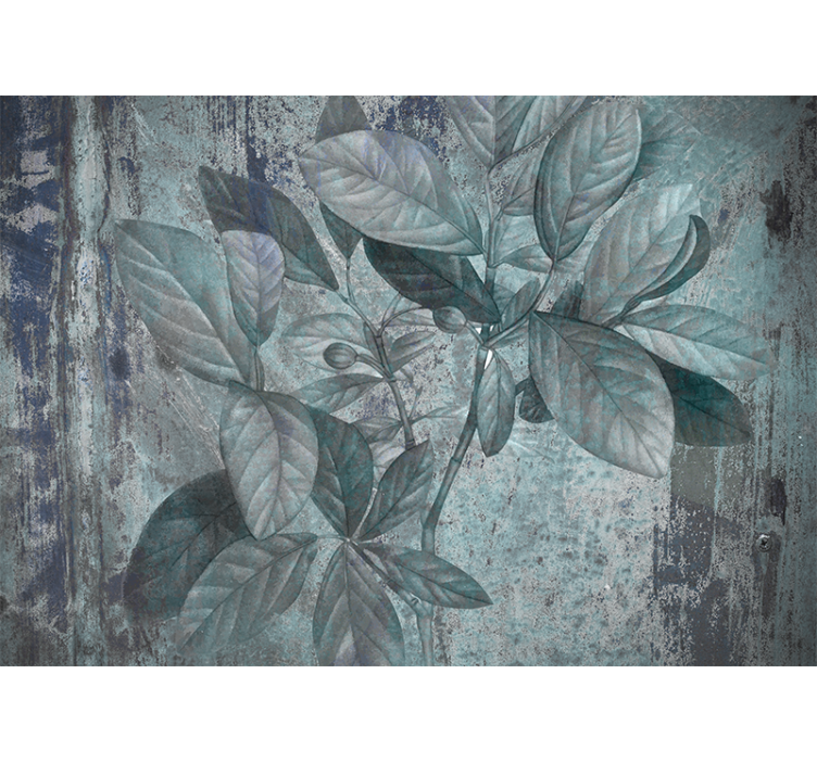 Mural de naturaleza brotes verdes y frondosos - TenVinilo