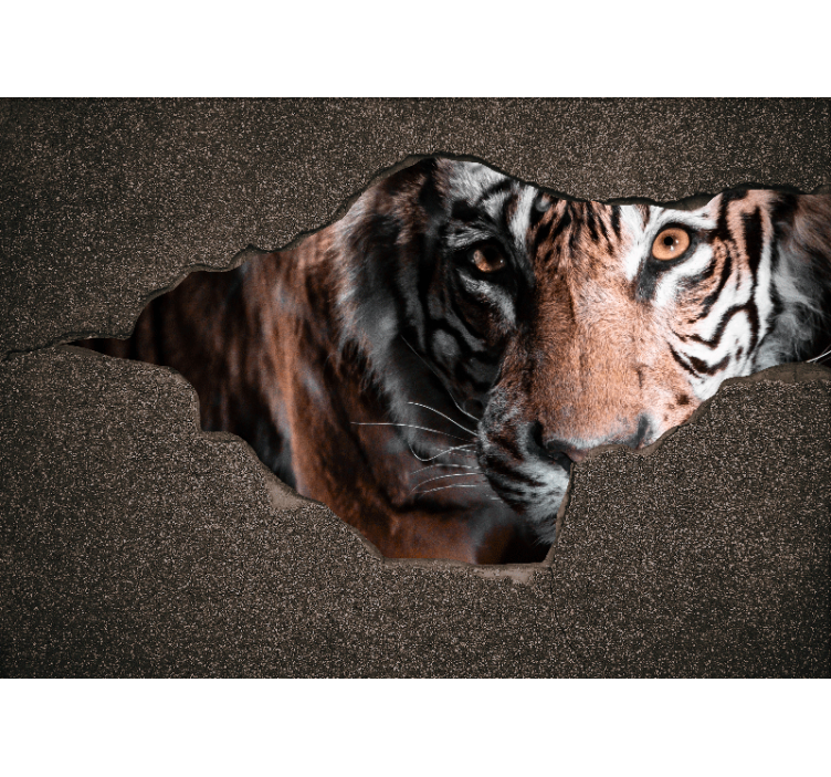 Mural de animales primer plano de tigre - TenVinilo