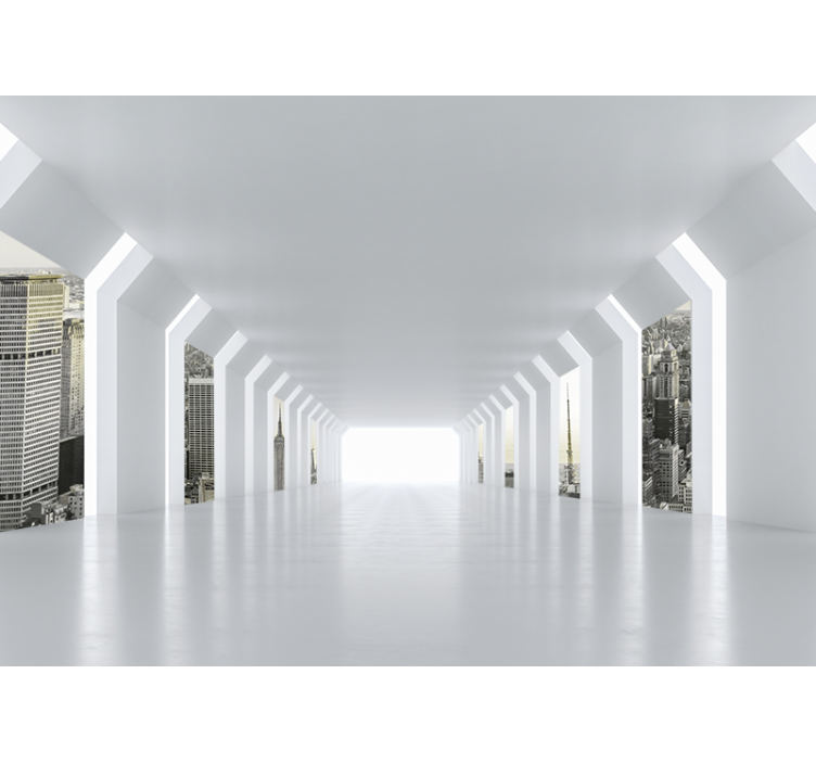 Fotomural 3D Efecto ciudad de nueva york - TenVinilo