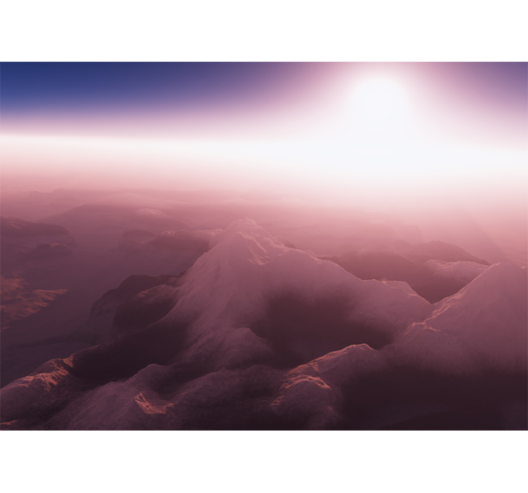 Mural de montañas pico de montaña serena - TenVinilo