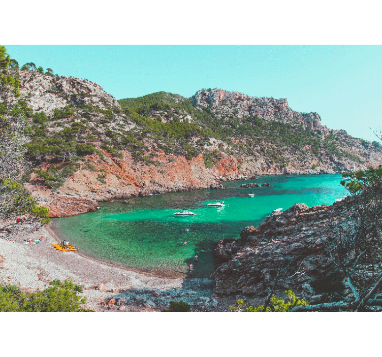 Mural de paisajes vista costera de cove - TenVinilo