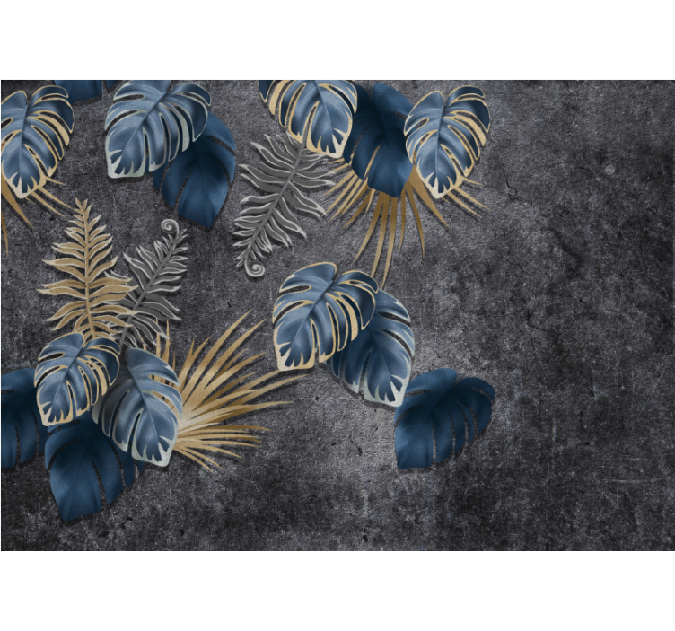 Mural de naturaleza detalles de follaje - TenVinilo