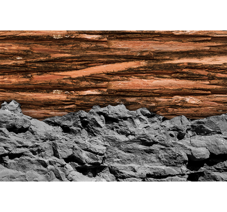 Mural para salón capas de textura terrosa - TenVinilo