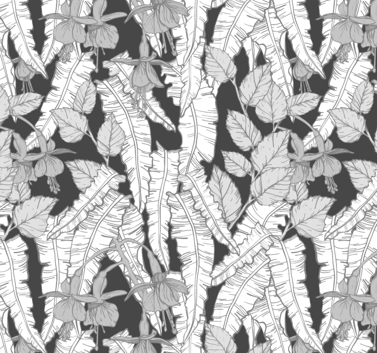 Mural para oficina diseño de selva gris - TenVinilo