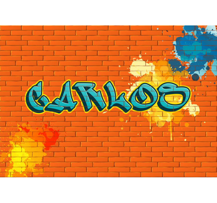 Fotomural arte urbano nombre personalizable - TenVinilo