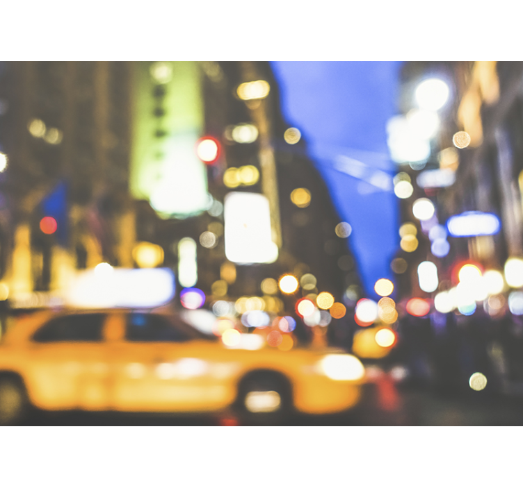 Mural ciudad noche urbana ocupada - TenVinilo