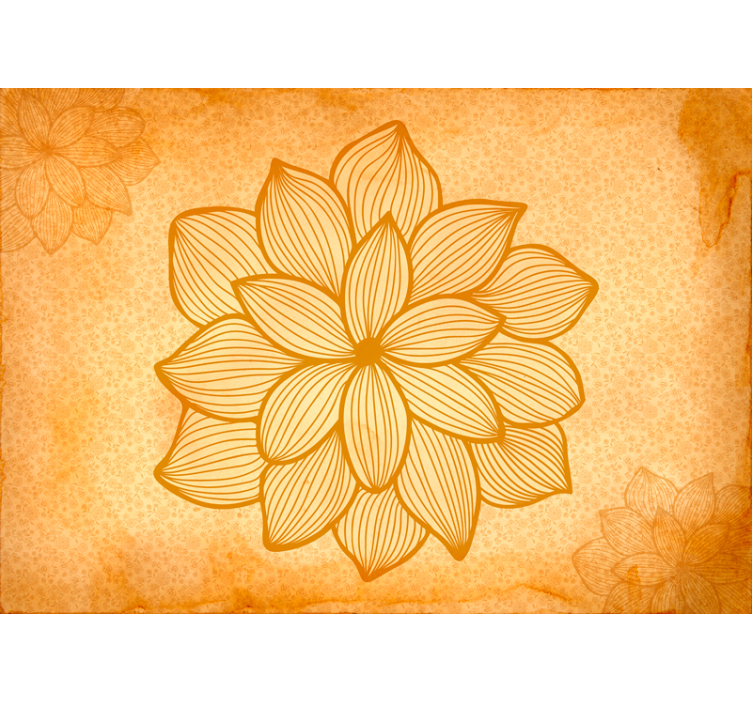 Mural para salón motivo floral grande - TenVinilo