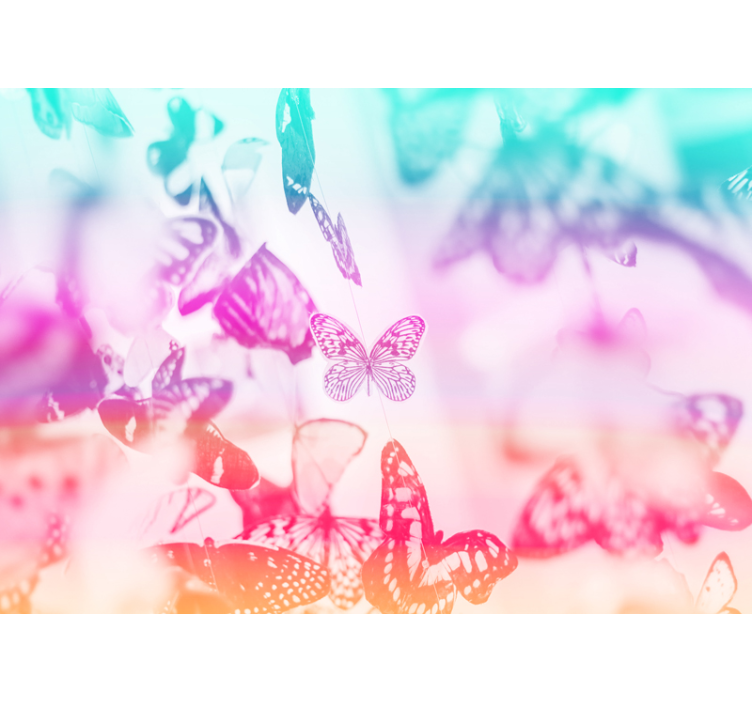 Fotomural mariposas tonos morados y azules - TenVinilo
