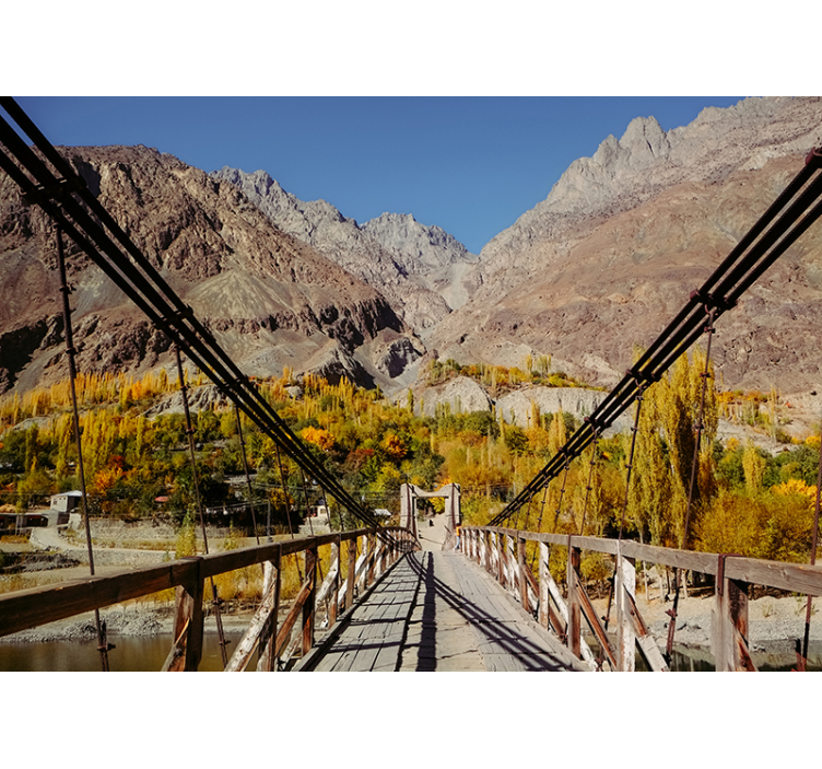 Mural de naturaleza arreglo de follaje vibrante - TenVinilo