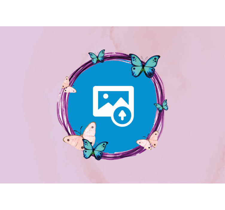 Mural de flores girasoles acompañados de mariposas - TenVinilo