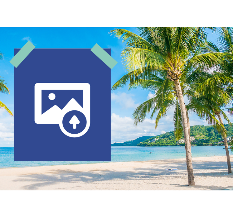 Mural de amor momento en la playa pareja - TenVinilo