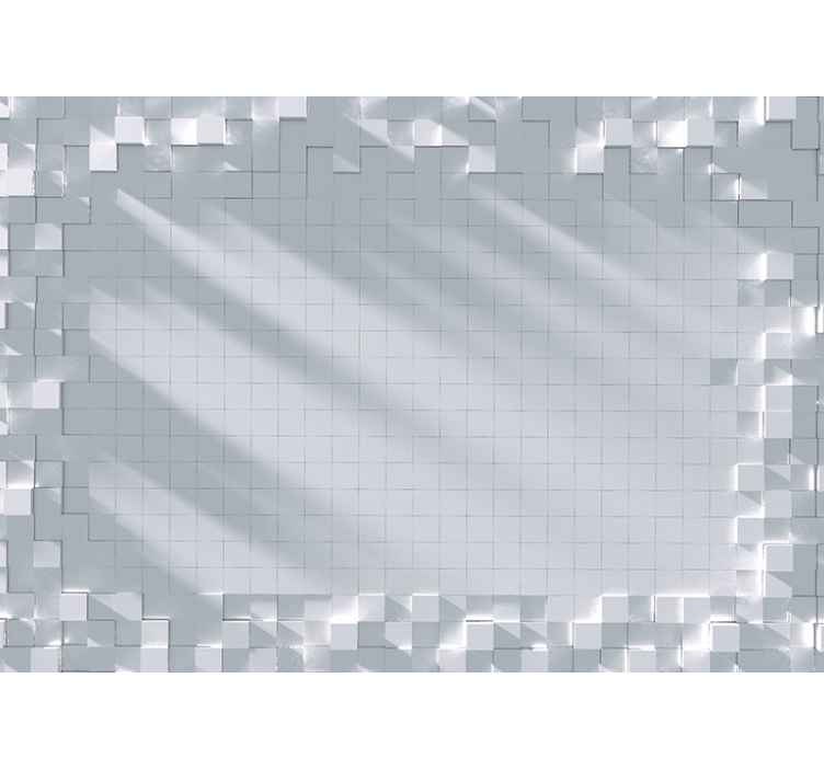 Fotomural 3D Efecto de profundidad 3d cuadrados voladores - TenVinilo