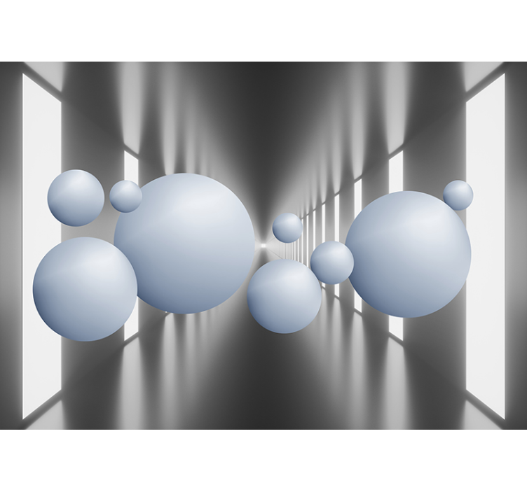 Fotomural 3D Papel bolas flotantes efecto 3d - TenVinilo