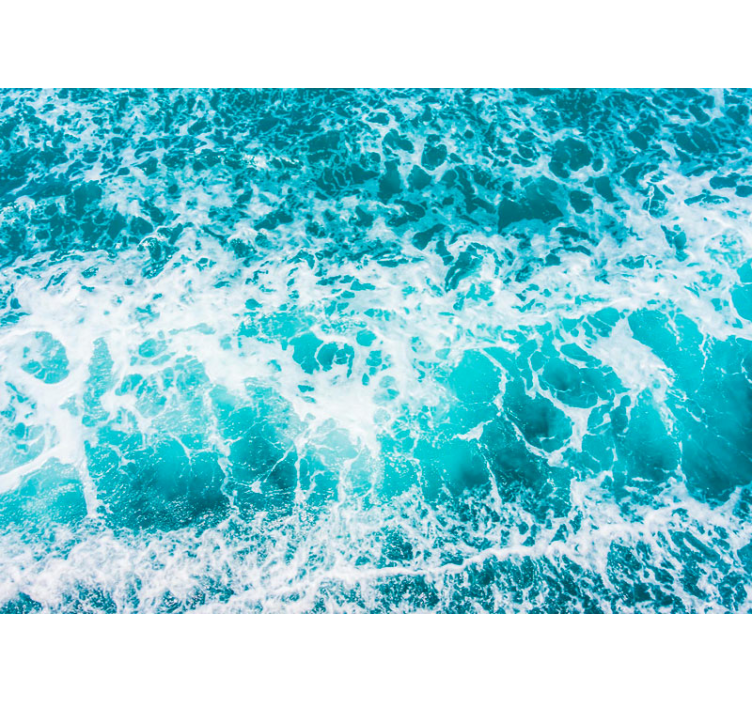 Fotomural mar Olas en tonos de azul - TenVinilo
