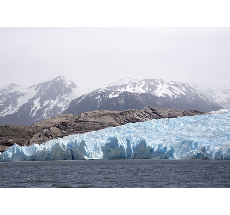 Mural de paisajes escena de glaciares en montaña - TenVinilo